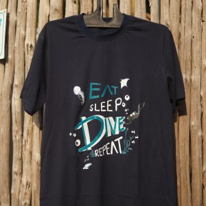 T-shirt for scuba lovers, eat sleep dive repeat