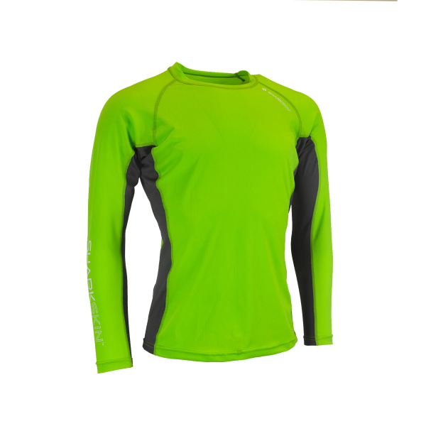 SHARKSKIN RAPID DRY top with LONG SLEEVE and LIGHT GREEN color