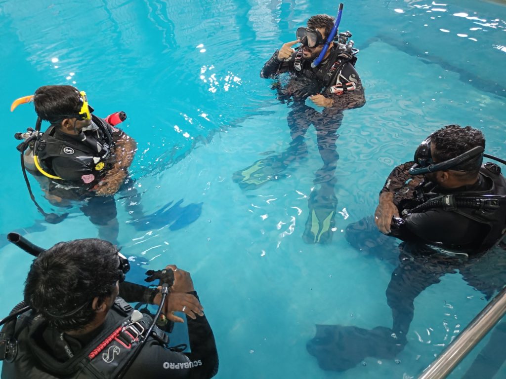 Confined water training for Open Water Course